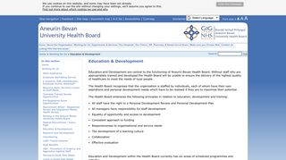 Aneurin Bevan University Health Board | Education & Development