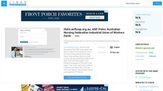 Visit Ifolio.anfiuwp.org.au - ANF iFolio: Australian Nursing Federation ...