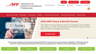 The Association of Nutrition & Foodservice Professionals: ANFP