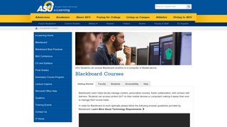 BlackBoard Courses - Angelo State University