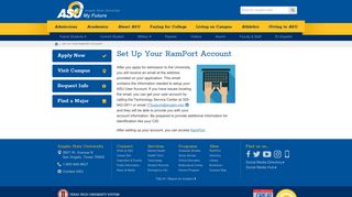 Set Up Your RamPort Account - Angelo State University