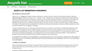 Angie's List Membership Agreement: AngiesList.com agreement ...