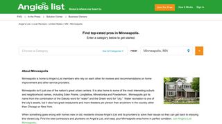 Minneapolis, Minnesota Local Home Service Pros | Angie's List