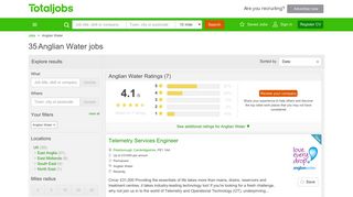 Anglian Water Jobs, Vacancies & Careers - totaljobs
