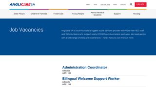Job Vacancies - AnglicareSA