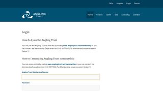 Login - Angling Trust Online Booking System