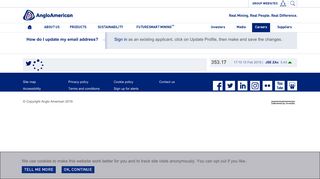How do I update my email address? – Anglo American