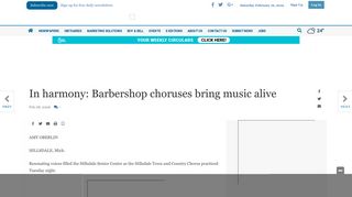 In harmony: Barbershop choruses bring music alive | | kpcnews.com