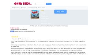 Angry Bingo | New bingo site | 200% Bonus - OhMyBingo