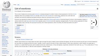 List of emoticons - Wikipedia