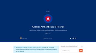 Angular Authentication Tutorial - Auth0