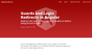 Guards and Login Redirects in Angular - Gnome on the run