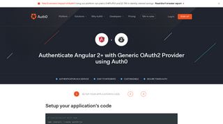 Authenticate Angular 2+ with Generic OAuth2 Provider - Auth0