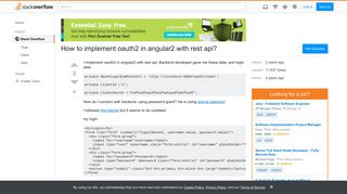 How to implement oauth2 in angular2 with rest api? - Stack Overflow