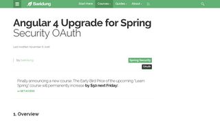 Angular 4 Upgrade for Spring Security OAuth | Baeldung
