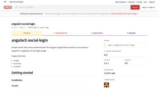 angular2-social-login - npm