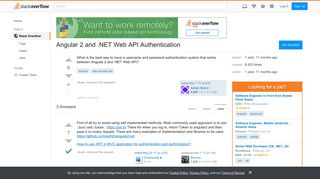 Angular 2 and .NET Web API Authentication - Stack Overflow