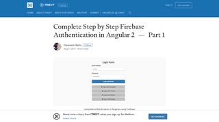 Complete Step by Step Firebase Authentication in Angular 2 — Part 1