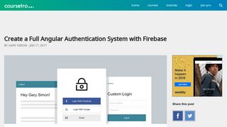 Create a Full Angular Authentication System with Firebase - Coursetro