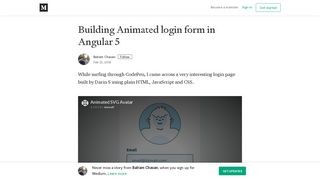 Building Animated login form in Angular 5 – Balram Chavan – Medium