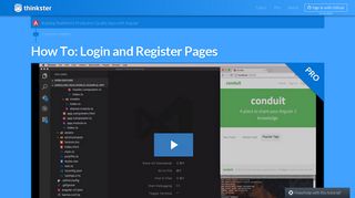 How To: Login and Register Pages - Thinkster
