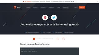 Authenticate Angular 2+ with Twitter - Auth0