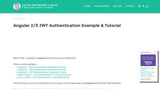 Angular 2/5 JWT Authentication Example & Tutorial | Jason Watmore's ...