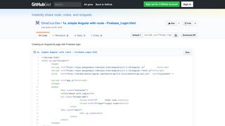 Creating an AngularJS page with Firebase login · GitHub