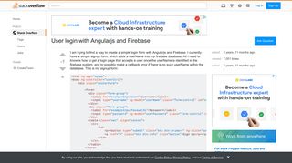 User login with Angularjs and Firebase - Stack Overflow
