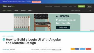 How to Build a Login UI With Angular and Material Design