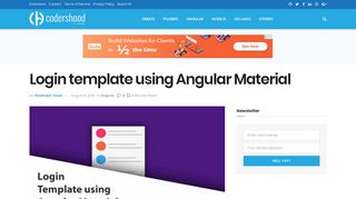 Login template using Angular Material - CodersHood