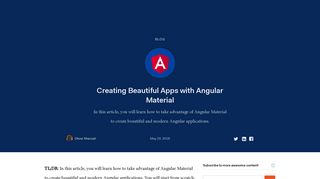 Creating Beautiful Apps with Angular Material - Auth0