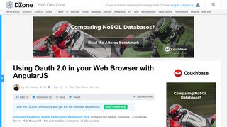 Using Oauth 2.0 in your Web Browser with AngularJS - DZone Web ...
