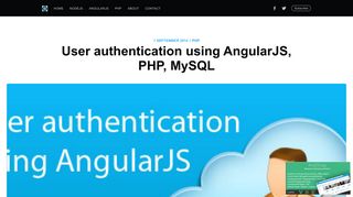 User authentication using AngularJS, PHP, MySQL
