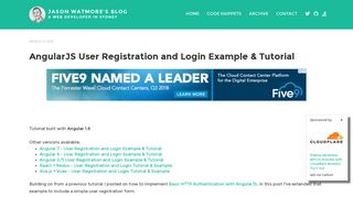 AngularJS User Registration and Login Example & Tutorial | Jason ...