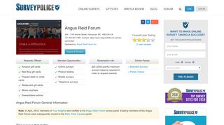 Angus Reid Forum Ranking and Reviews - SurveyPolice