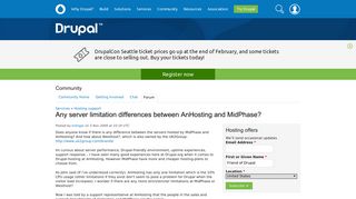 Any server limitation differences between AnHosting and MidPhase ...