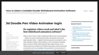 3d Doodle Pen Video Animaker login | How to Select a Suitable ...