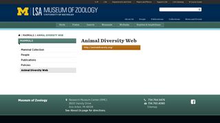 Animal Diversity Web | U-M LSA Museum of Zoology