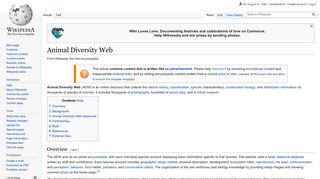 Animal Diversity Web - Wikipedia