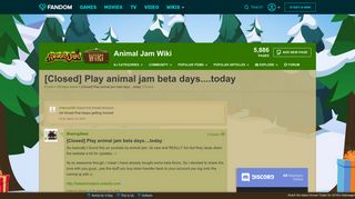 [Closed] Play animal jam beta days....today | Animal Jam Wiki ...