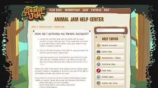 How do I activate my Parent Account? – Animal Jam Help Center