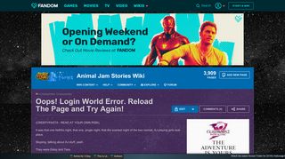 Oops! Login World Error. Reload The Page and Try Again! | Animal ...