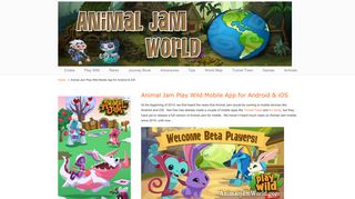 Animal Jam Play Wild Mobile App for Android & iOS - Animal Jam World