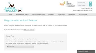 Animal Tracker | Register
