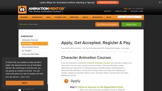 How to Apply and Register | Animation Mentor