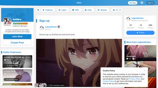 Sign up | Anime Amino - Amino Apps