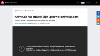 AnimeLab has arrived! Sign up now at animelab.com – Madman ...