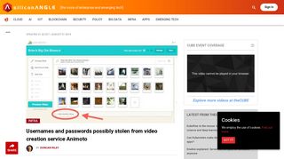 Usernames and passwords possibly stolen from video creation service ...