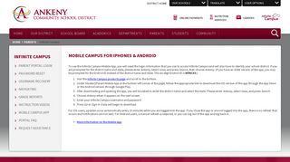 Infinite Campus / Mobile Campus App - Ankeny Community School ...